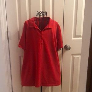 Ladies red polo shirt